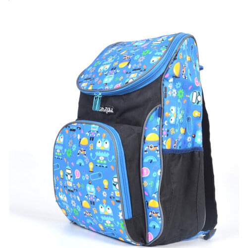Schoolbag student cartoon print 2-6 grades double shoulder flap large decompression lightening backpack