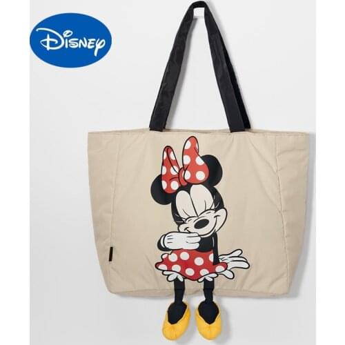 Disney Minnie Mickey Mouse Shoulder Bag Lady Bag Shopping Bag Cartoon Printing Three-dimensional Bag Tote Bag