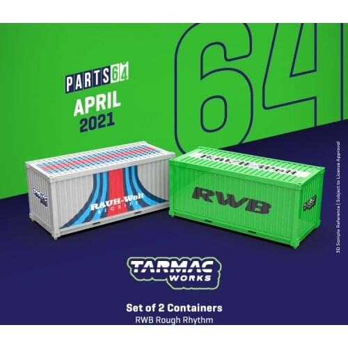 Tarmac works 1:64 Container Base Two Containers RWB Rough Rhythm & Martini