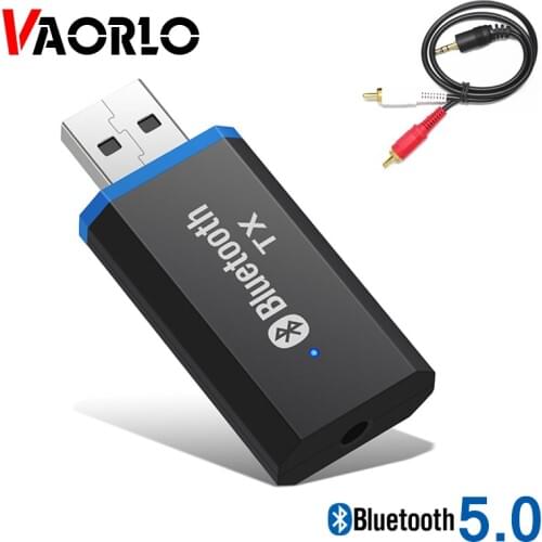 USB 5.0 Blutooth Adapter Plug And Play For PC TV BT Speaker Headphone 3.5mm AUX RCA Jack Audio Wireless Bluetooth Transmitter