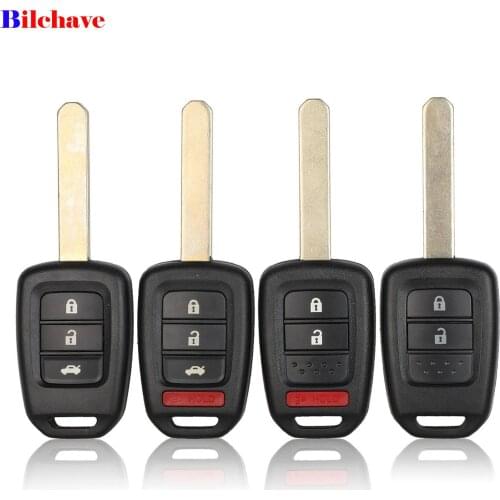 Bilchave 2/3/4 Buttons Replacement Remote Car Key Shell Fob Blank For Honda GREIZ Civic City XRV Vezel With Uncut Blade