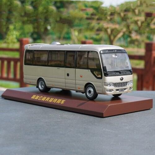 1/32 Alloy Casting Car Model Original Factory Yutong Bus T7 High-end Commercial Vehicle Yutong Coaster Bus Model Collection