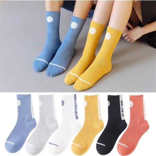 1 Pair Unisex Couple Cotton Socks Fashion Cute Street Skateboard Socks Women And Men 2020 Top Quality Wholesale Letter Sock New