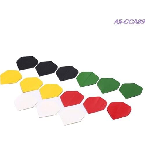 15 Pcs/lot Simple Pure Black PET Dart Flights Fin Tail Nice Dart Flight Dart Accessories High Quality