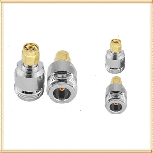 2pc New N-SMA RF Coax Adapter N Female Switch SMA Male plug pin Straight connector