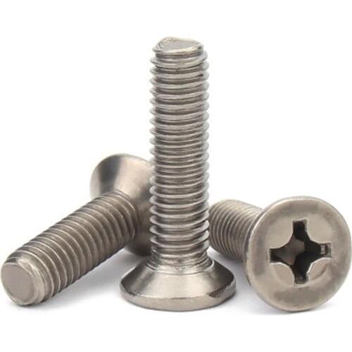3pcs M4 TA2 titanium alloy Phillips countersunk screws cross flat head mechanical bolts bolt GB819 6mm-30mm length