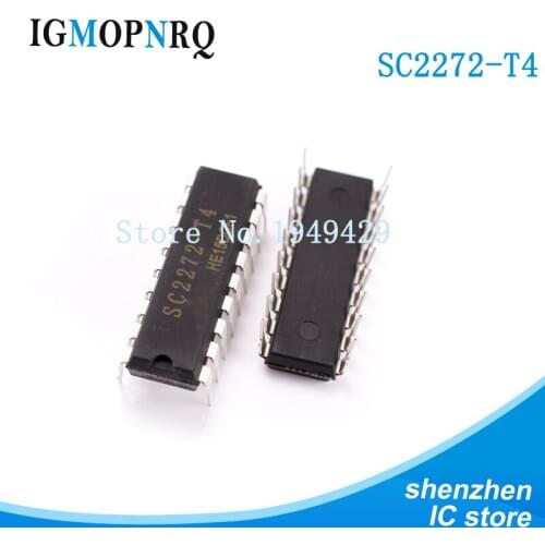10pcs/lot SC2272-T4 SC2272 remote control receiver decoder chip DIP switch DIP-18 authentic