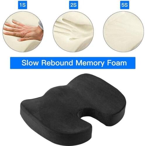 Black beautiful buttocks slow rebound memory foam cushions chair cushions breathable office car mats