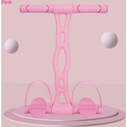 Elastic 4 Latex Tubes Pull Rope Belly Resistance Tension Band Foot Tensione Exercise Sit-Up Assist Home Yoga Fitness Equipment