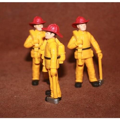 Anime Figure City Firemen fairy garden Miniature Accessories Decoration Fire Police Action Figure Figurine Model Ornaments Toys