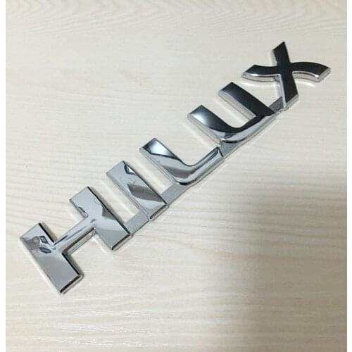 HILUX ABS Plastic Chrome Car Trunk Number / Letter logo Badge Emblem Decal Car Styling Auto Accessories Side Stickers