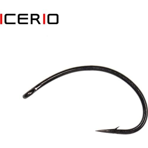 ICERIO 500PCS Wide Gap High Carbon Steel Fly Tying Hook Emergers Cripples Caddis Pupas & Klinkhammer-Style Dry Fly Tying Hook