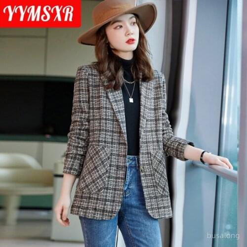 Large Size Womens Jacket Autumn and Winter New Long-sleeved Professional Small Suit Ladies Jacket Work Clothes High Quality