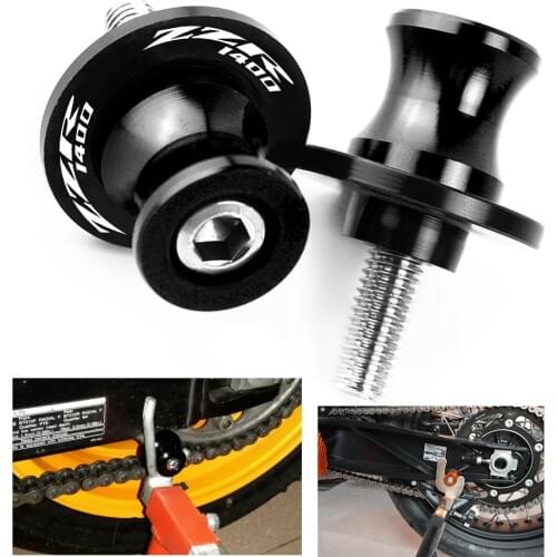 M10 For KAWASAKI ZZR1400 ZZR 1400 ZX1400 2006-2014 2013 2012 Motorcycle Accessories Swingarm Slider Spools M6 Stand Cover Screws