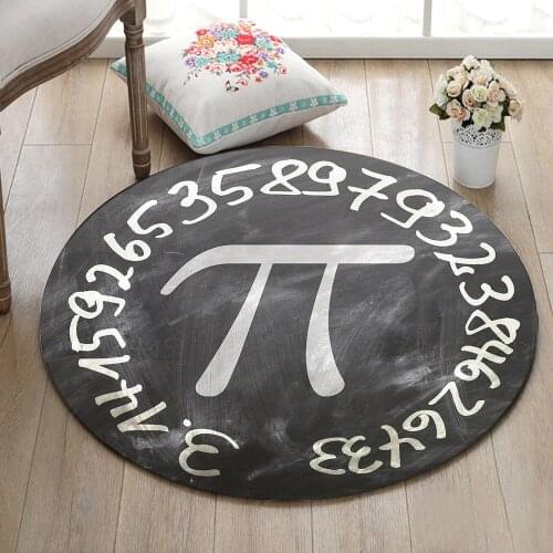 Mathematical Symbols Round Indoor Living Room Floor Area Rugs Childrens Room Cushion Kitchen Non-Slip Carpets Home Door Mat