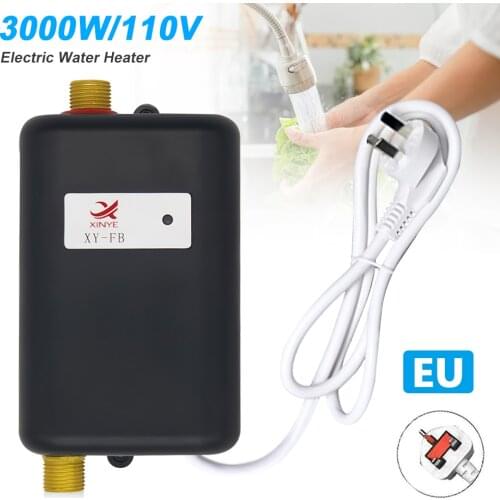 Mini Electric Water Heater 3000W Electric Tankless Instant Hot Water Heater For Bathroom Kitchen Faucet Tap Fast Heating