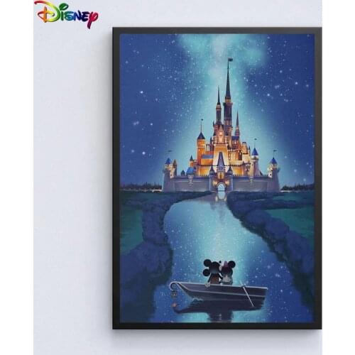 Disney Castle Artwork Canvas Print Poster Cartoon Castle Painting Disney Castle Wall Art Disney Castle Wall Decor Cuadros Decor