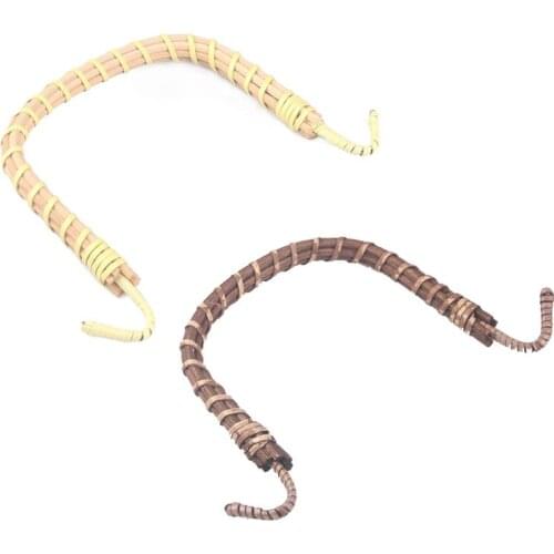 Natural Handmade Woven Rattan Metal U-Shaped Teapot Handle DIY Home Kitchen Kung Fu Tea Tea Set Replacement Accessories