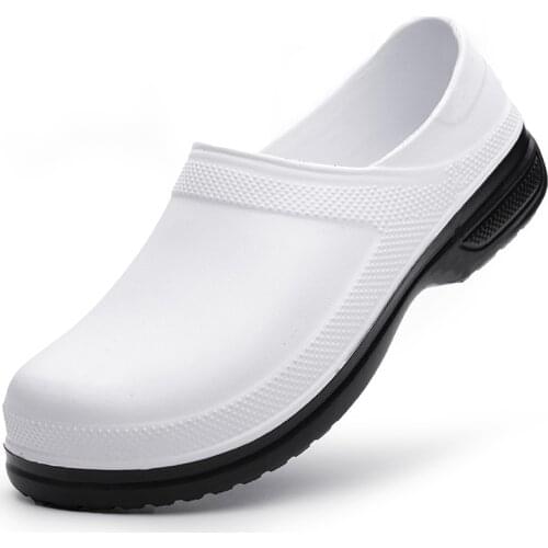 EVA Hotel Kitchen Clogs Non-slip Waterproof Oil-proof Work Shoes Resistant Cook Chef Shoes For Men Sandals Plus Size 39-49