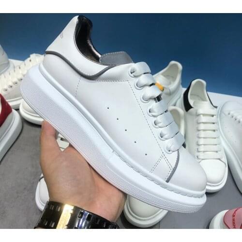 2021 new sports shoes womens casual womens McQueen small white shoes womens shoes thick sole versatile inner height mens