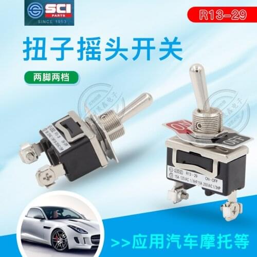 Original new 100% R13-29A button toggle switch 2pin 2 gear opening 12mm 10A250V