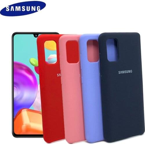 Original Liquid Silicone Soft Case For Samsung Galaxy A41 High Quality Cover Silky Touch Protective Mobile Phone Shell