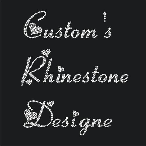 Custom Rinestone Transfer Hot-Fix Rhinestone Motif Iron-On Rhinestone Sticker For Clothes Diy Strass Motif Shirt Crafts