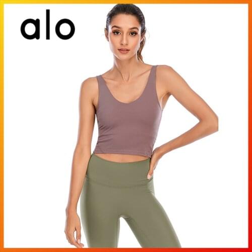 Alo Yoga Sexy Fashion Womens Sports Bra 8 Color Breathable Vest Running Gym Workout Shaping Crop Top Summer 2021 New