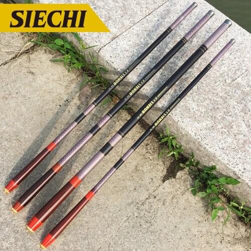 SIECHI Telescopic Fishing Rods 5.4M-6.3M Carbon Fiber Stream Rod Hand Pole Spinning Rod Pen Fishing Rod