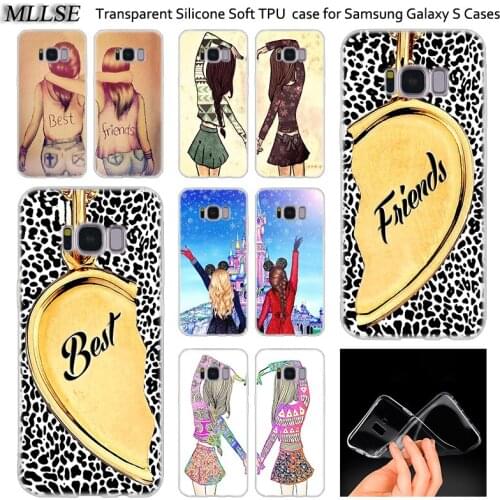 Hot love you forever best friends Soft Silicone Case For Samsung Galaxy Note 10 Plus S8 S9 S10 Plus 5G S6 S7 Edge S5 S10e Note 5