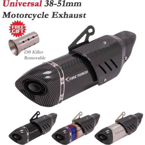 Universal Motorcycle TORCH Racing Exhaust Pipe Escape Modify Muffler DB Killer For MT-09 DUKE 125 390 GSXR750 ER6N Z900 NMAX 155