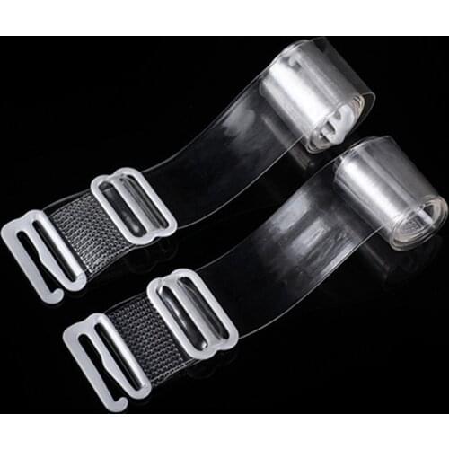 1cm Wide Women Elastic Clear Bra Straps Adjustable Invisible Bra Strap Backless Shoulder Belt Breast Accessories