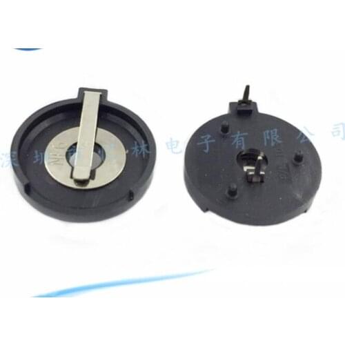 10pcs/lot CR2430 BS-2430-1DIP BS-2430 Battery Button Cell Coin Holder Socket Case Black