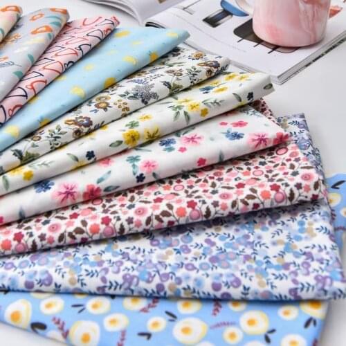 160x50cm New Floral Twill Fabric Cotton Sewing Fabric, Making Bedding Dress Pajamas Lining Cloth