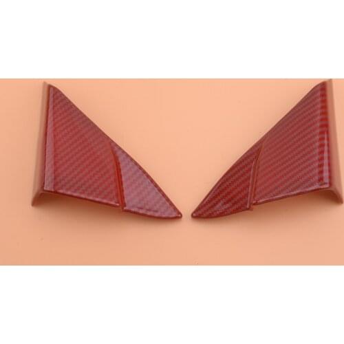 2PCS Red Carbon Fiber A-pillar Triangle Cover Trim fit for Toyota Camry SE XSE XLE L LE 2018 2019 2020