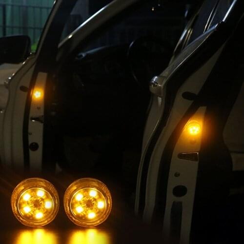 2PCS LED warning light Free modification wireless Car-Styling LED Light Anti Collision Car Door Light Car Led LightCar Accessory