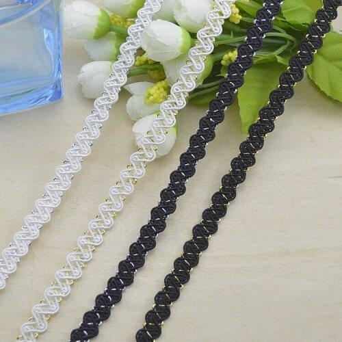 20Metres Gold Lace Ribbon Silver Trims Braided For Costume Decoration High Quality DIY Centipede Braided Ribbon Sewing Supplies