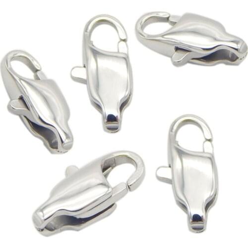 5pcs/lot Stainless Steel Lobster Clasp Hooks End Clasps Connectors for Necklace&Bracelet Chain DIY Fashion Jewelry Findings