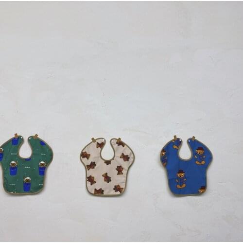 9248 Baby Saliva Pocket Bear Rice Pocket Childrens Bib Korean Childrens Wear Silicone Baby Bibs Boy Girl Baby Bibs Waterproof