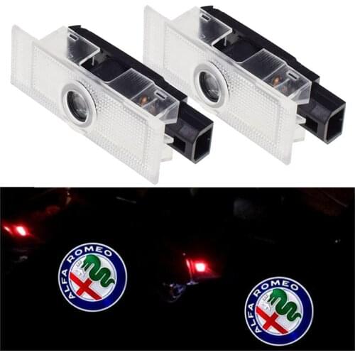 Projecteur Laser de porte pour Logo de voiture, lampe de bienvenue pour Alfa Romeo 159 giuletta Giulia Mito Stelvio Brera Spider