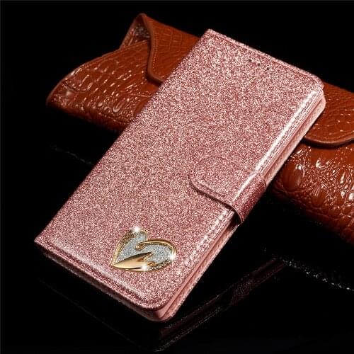 Glitter Bling Case For Samsung Galaxy A21S A40 A50 A70 A30S A51 A71 A20E Flip Leather Book Love Jewell Cover Protective Case