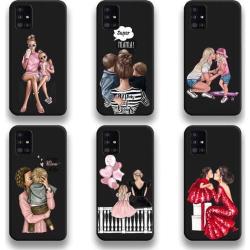Super Mom Baby Pattern Phone Case For Samsung Galaxy A52 A21S A02S A12 A31 A81 A10 A20E A30 A40 A50 A70 A80 A71 A51 5G