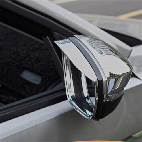 For VW Volkswagen T-ROC TROC 2017 2018 2019 ABS Chrome Rearview Mirror Eyebrow Cover Decoration Trim Car Styling Accessories