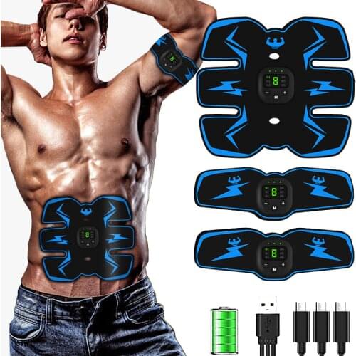 Ems Wireless Abdominal Arm Muscle Stimulator Smart Electric Six-pack Abs Trainer Fitness Muscles Electrostimulator Hips Trainer
