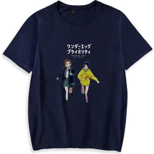 Wonder Egg Priority Printing Spring Summer Holiday Street Graffiti Style Men/Women Casual Camping T-shirt