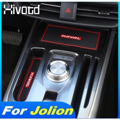 PVC Door Groove Mat Water Cup Mats Interior Non-Slip Mat Rubber Gate Slot Pad For Haval Jolion 2021 Interior Car Accessories
