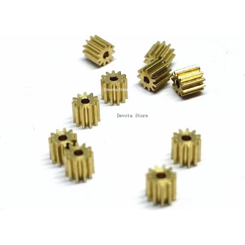 0.25M 11T 1mm Hole Mini Copper Gear DIY Model