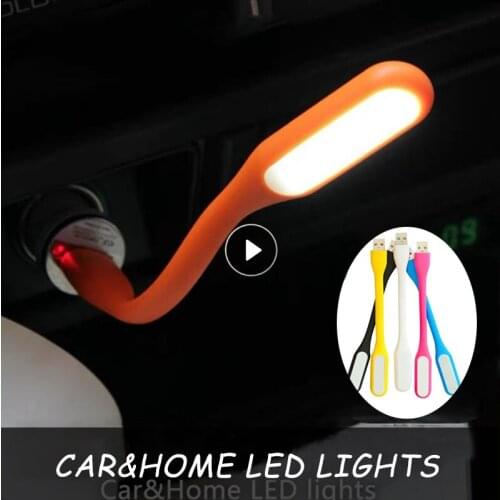 Random Color Mini LED Reading Light Flexible USB LED Lamp PC Laptop Notebook Portable Bendable Bright Book Light Home Accessor