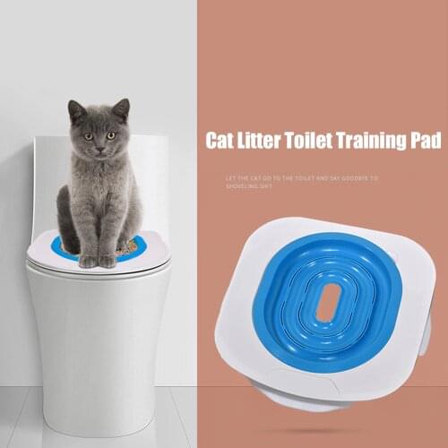 Cat Training Toilet Head Kit Plastic Cats Litter Box Trainer Tray Detachable Circle for Kitten Puppy Pee Poop Mat Pet Products