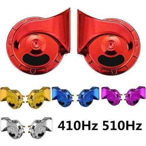 Pair 12V Electric Snail Horn Speeker Waterproof Universal Car Motorcycle Truck Boat 115DB Electric Loud Snail Air Horn Siren